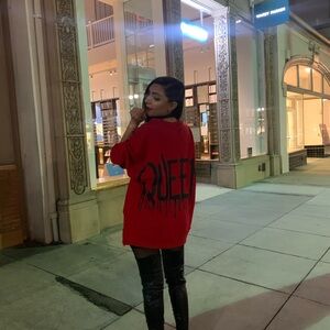 Bold Red 'Queen' Graphic Tee